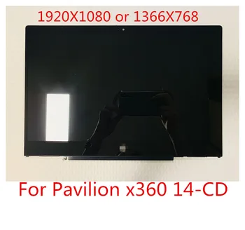Vhodný pre HP Pavilion X360 14-CD dotykový LCD displej digitalizátorom. + rám + touchpad 14-cd0520sa 14-cd0524sa doprava zadarmo