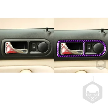 Viac Farieb karbónová Nálepka Accessorie Vnútorné kľučky Ťahá Ochrany Rám Pre Volkswagen VW Golf 4 MK4 1999-2004