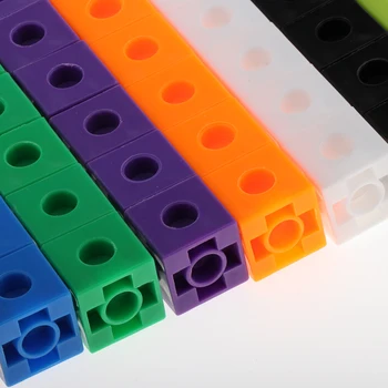 Viacprvkové zavesenie Prepojenie Počítanie Bloky Výučby Matematiky Manipulatívne Deti Raného Vzdelávania Hračka 100ks 10 farieb Pripojenie Bloky Hračky