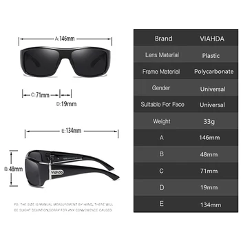 VIAHDA Módne Polarizované slnečné Okuliare Mužov Luxusné Značky Dizajnér Vintage Vonkajšie Jazdy Slnečné Okuliare Muž Okuliare UV400 Oculos