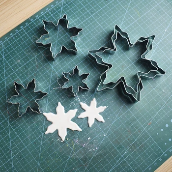Vianočná Vločka Nehrdzavejúcej Ocele Fréza Formy Dizajnér DIY Keramické Keramiky Ílu Polyméru snehové Vločky Vzor Rezné Nástroje