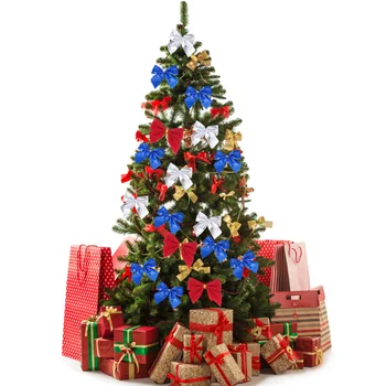 Vianočné Bowknots Elegantný Módy Jemné Ozdoby na Vianočné stromčeky Strana Dodávky pre Festival Strany