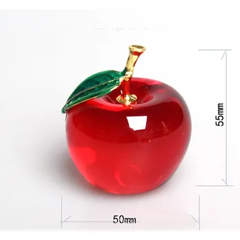 Vianočné Crystal Apple Paperweight Sklo Remesiel Domáce Dekorácie Auta, Ozdoby, Sošky Miniatúrne Upomienkové Darčeky