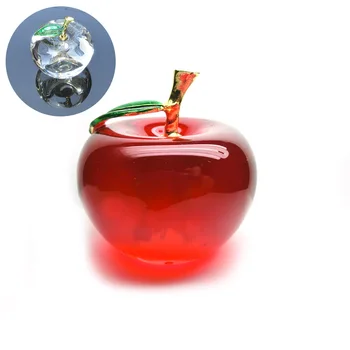 Vianočné Crystal Apple Paperweight Sklo Remesiel Domáce Dekorácie Auta, Ozdoby, Sošky Miniatúrne Upomienkové Darčeky