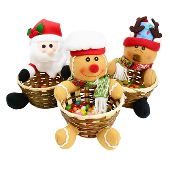 Vianočné Cukrovinky Kôš Veselé Vianočné Dekorácie pre Domov Santa Claus, Vianočné Ozdoby 2020 Vianočné Darčeky na Nový Rok 2021