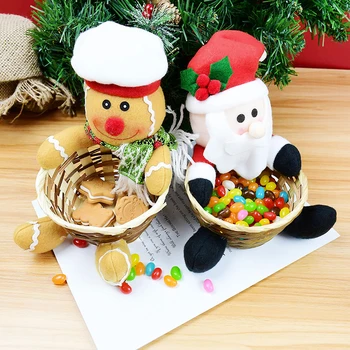 Vianočné Cukrovinky Kôš Veselé Vianočné Dekorácie pre Domov Santa Claus, Vianočné Ozdoby 2020 Vianočné Darčeky na Nový Rok 2021