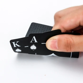 Vianočné Darčekové Karty Black Elf Poker, Hracie Karty, Papier/Kovový Rámček pre Výber, Premium Čierneho Plastu Nepremokavé Poker Karty