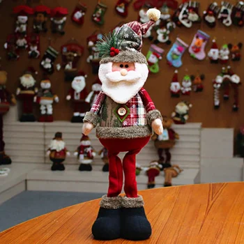Vianočné Dekoračné Bábiky Santa Claus Elk Snehuliak Ornament Ploche Okna Vianočný Strom Decor Nový Rok Darček Dodávky