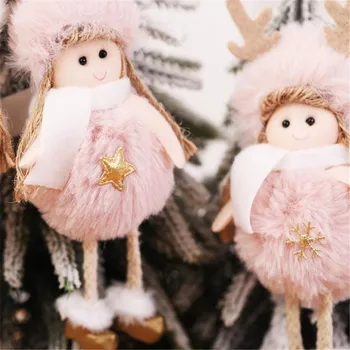 Vianočné Dekorácie Plyšové Anjel Kúzlo Dieťa Roztomilé Bábiky Bábiky Darček Vianočný Stromček Prívesok Hračky pre Dievčatá Elf na Polici Oblečenie