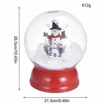 Vianočné Hudobné Snow Globe Nočné Svetlo Music Box Vianočný Darček Dekorácie USB Batéria Snehuliaci Led Rozprávkových Svetiel
