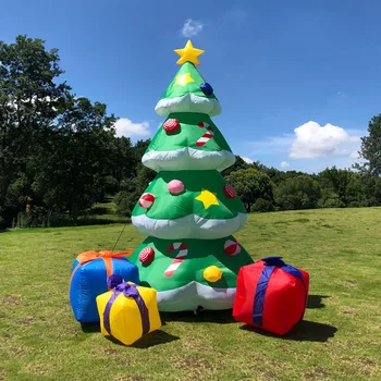 Vianočné Inflatables Strom Airblown Santa Claus Lezenie na Strom naháňania Šteňa Psa Osvetlené pre Domáce Vonkajšie Dvore Trávnik Dekorácie