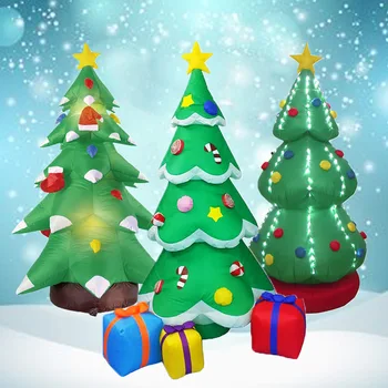 Vianočné Inflatables Strom Airblown Santa Claus Lezenie na Strom naháňania Šteňa Psa Osvetlené pre Domáce Vonkajšie Dvore Trávnik Dekorácie