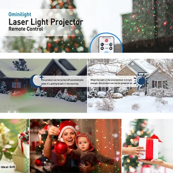 Vianočné Laserový Projektor Disco Svetlá Vonkajšie Trávnik Svetlo Nový Rok Party DIY Pohybujú Vzor Holiday Točiť Projekčnej Lampy