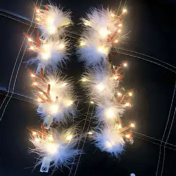 Vianočné LED Svetlo hlavový most Elk Ucho Jeleň Sobov, Vlasy Kapely Nový Rokov Odľahčovacia Vianočné Dekorácie, Ozdoby Navidad