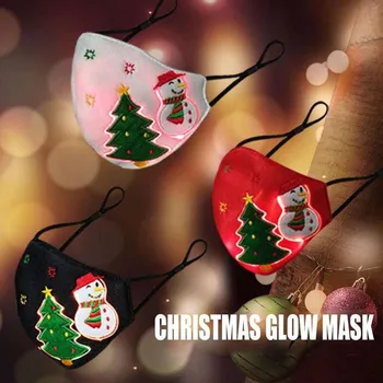 Vianočné Masky LED Intelligent Žiariace Maska Opakovane Bavlna Prachu Masku na Tvár USB Nabíjateľné Hudby, Žiariacu Doske Displeja Maska