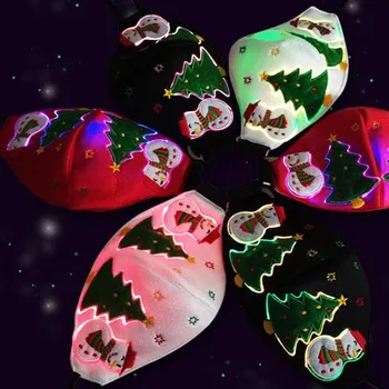 Vianočné Masky LED Intelligent Žiariace Maska Opakovane Bavlna Prachu Masku na Tvár USB Nabíjateľné Hudby, Žiariacu Doske Displeja Maska
