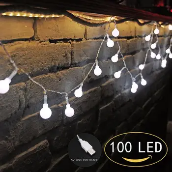 Vianočné Osvetlenie 2m 3m 5m 10M LED Reťazec Svetlo USB Nepremokavé Rozprávkových Svetiel Pre Party, Svadbu, Dovolenku, LED Svetlá, Vianočné Gule 5V
