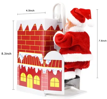 Vianočné Ozdoby pre Domáce Elektrické Santa Claus Stúpanie Komína a Cez Stenu detské Vianoce a Nový Rok Hračka