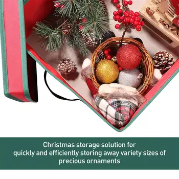 Vianočné Ozdoby Úložný Box s Vekom Skladovanie Nádoba Udržuje 64 Dovolenku Ozdoby a Vianočné Dekorácie, Doplnky
