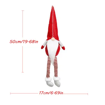 Vianočné Prekladané Spp Anonymný Gnome Santa Prívesok Nordic Gnome Pôdy Boh Starý Muž Bábika Vianočný Stromček Visí Ozdoby, Výzdoba