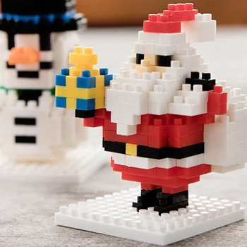 Vianočné Série Mini Stavebné Bloky Snehuliak Santa Zmontované Bloky, Techniku, Deti Educational Diy Hračky Tvorivé Vianočné Darčeky