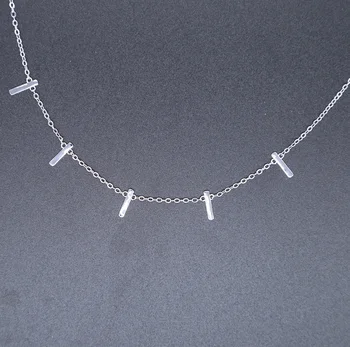 Vianočný darček elegantné ženy šperky obyčajný jednoduchý dizajn klasické leštené bar reťazí náhrdelník jemné ženy choker náhrdelník