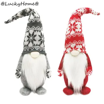 Vianočný Handmade švédsky Santa Plyšové Gnome Bábiky Hračky Vianočný Darček Strany Ozdoby 11UA