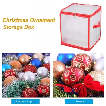 Vianočný Stromček 64 Baubles Úložný Box Vianočný Strom Ornament Taška Dekorácie Box Strom Skladovanie #YG