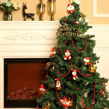 Vianočný Stromček Garland Drevené Guľôčky Vianočné Izba Dekor Interiéru A Štýlové Svadobné Váza Ornament Party Decor