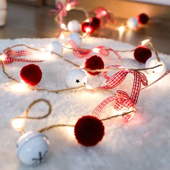 Vianočný Stromček String Svetlá Led Svetlá String Borovicová Šiška Ihly Medený Drôt Rozprávkových Svetiel Iny Zvony Garland Kerst Výzdoba 2 m