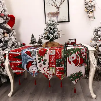 Vianočný Stôl Dekorácie Domov Stôl Runner Jedáleň Tabuľka Dekor Ozdoby Festival Strany Kuchynský Stôl Dekor Dodávky