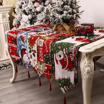 Vianočný Stôl Runner Umývateľný Inovatívne Obrúsok Buffalo Kockované Obrusy Elk Malý Strom Tabuľka Mat Doma Strany Decoracion