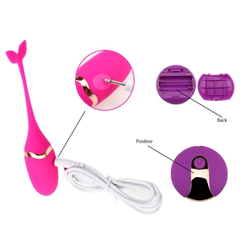 Vibračné Vajíčko Veľryba Tvar USB Nabíjanie Diaľkové Ovládanie Vibrácií Masér Pre Dospelých Masážne Loptu Dospelých, Sexuálne Hračky-35