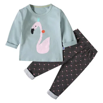 VIDMID dievčatká pyžamo králiky mačky, oblečenie sady dlhý rukáv t-shirts+ nohavice deti, dievčatá bavlna detí bielizeň nastaviť 4049