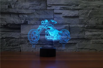 VIEDOL Motocykel Ilúzie LED Nočného 3D Model Motocykla stolná Lampa 7colors Mení Atmosféra Dotyk Lampa Moderného Interiéru