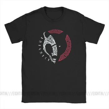 Viking T-Shirt Berserkr Valhalla Bežné Tričká Človeka Krátke Rukávy Oblečenia Black Tees Čistej Bavlny Kolo Golier