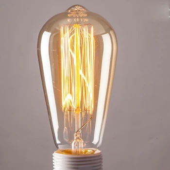 Vintage Edison Žiarovka E27 Retro Lampa ST64 Žiarovka 220v Žiarovka 40 w 60 w Žiarovky Teplá Biela Lightbulbs