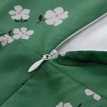 Vintage kvetinový polka dot modrá zelená elegantné špagety popruh šaty modré letné šaty midi sexy šaty camis sundress vesitdos 2019