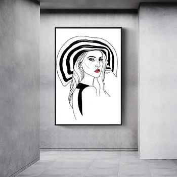 Vintage Lana Del Rey Hudby, Speváka, Plagáty A Vytlačí Estetické Čierna Biela Minimalistický Wall Art Plátno Na Maľovanie Pre Spálňa Decor