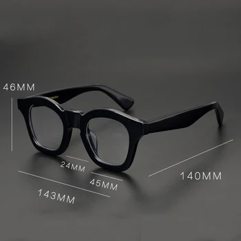 Vintage Mužov Námestie Acetát Okuliare, Rám Ženy, Luxusné Značky Krátkozrakosť Predpis Optické Eyeglasse Rám Big Box Okuliare