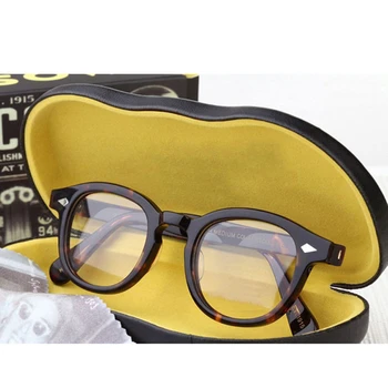 Vintage Optické Okuliare, Rám Muži Ženy Dizajn Značky Johnny Depp Sklá Acetát Okuliare Rám Transparentné Objektív S Box