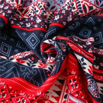 VISROVER 2020 červená čierna geometrické tlač viskóza letnú šatku strapec Módne pláži Zábaly Jar Šály, Hidžáb darček wholesales