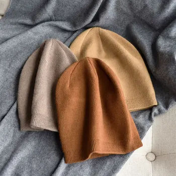 VISROVER 6 farieb unsex Jeseň zima farbou reálne cashmere čiapky najlepšie zladené Nové cashmere muž žena Teplé skullies
