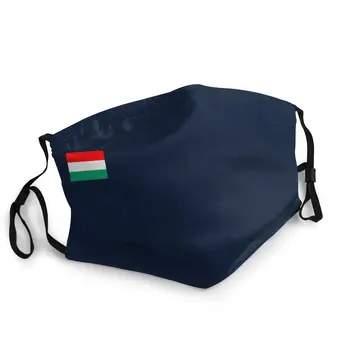 Vlajky Maďarska Na Tmavo Modrej Masky Žien, Opakovane Masku Na Tvár Prachotesný Ochrany Respirátor, Maska