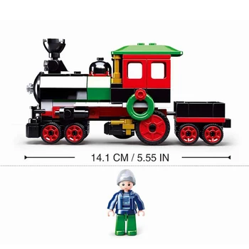 Vlak s Dary, Odnímateľný Prepravu Darčeky Pre Priateľov Princ Luxusné Hračky Pre Deti 156PCS Kompatibilné Stavebné Bloky