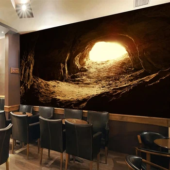 Vlastné 3D Fotografie Tapety Jaskyňa Kamenné Veľké Nástenné Reštaurácia Obývacia Izba Štúdia Pozadie Miestnosti Dekorácie Abstraktných De Parede 3D