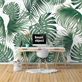 Vlastné 3D Fotografie Tapety Tropické Listy Banán Leaf nástenná maľba Obývacia Izba, Spálňa Stenu Papiere Domova Moderné Abstraktných De Parede
