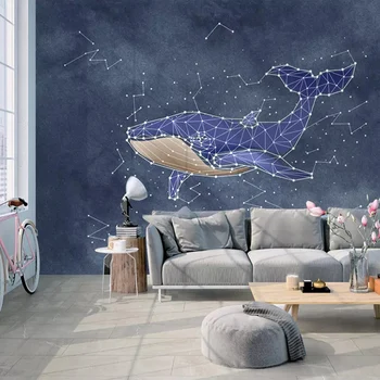 Vlastné 3D Fotografie Tapety Zariadené a Moderné Módne Akvarel Shark Súhvezdí Tvorivé Veľká nástenná maľba Pre Deti Izba Spálňa Umenie
