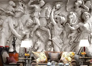Vlastné foto tapety 3D Európskej Rímske sochy umenie tapety reštaurácia retro gauč pozadie 3d tapeta nástenné nástenné maľby