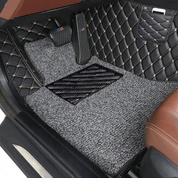 Vlastné Kožené Auto Podlahové Rohože Pre Audi S1 2 dvere 2016 2017 2018 2019 Vlastné auto nohy Podložky automobilový pokrýva koberec